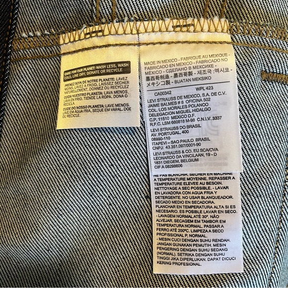 NWOT Levi's Dark Indigo Denim Trucker Jacket Size M - Picture 5 of 7